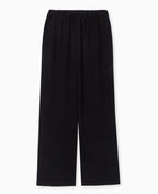 Pantalon large et droit avec taille élastiquée