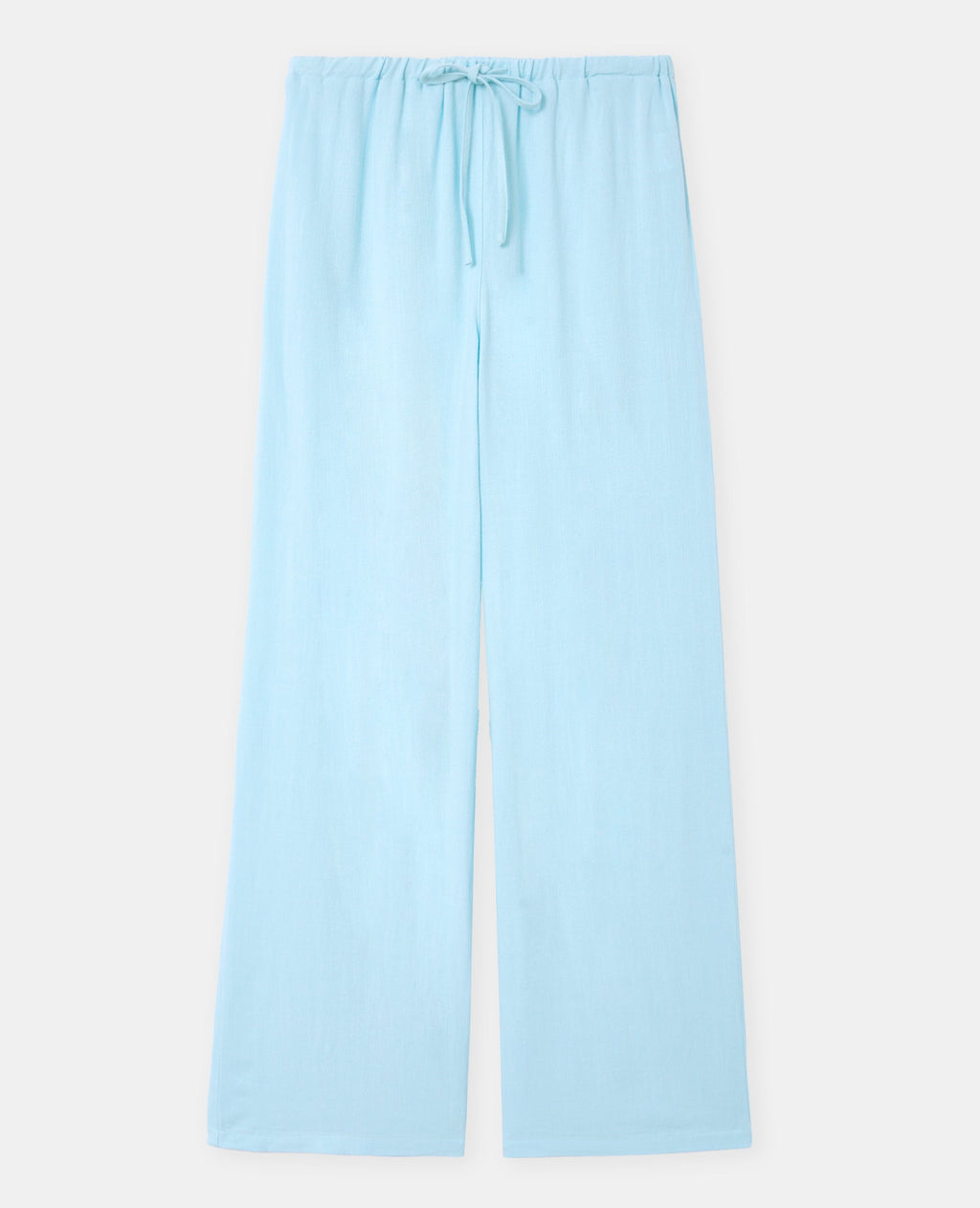 Pantalon large et droit avec taille élastiquée