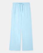 Pantalon large et droit avec taille élastiquée