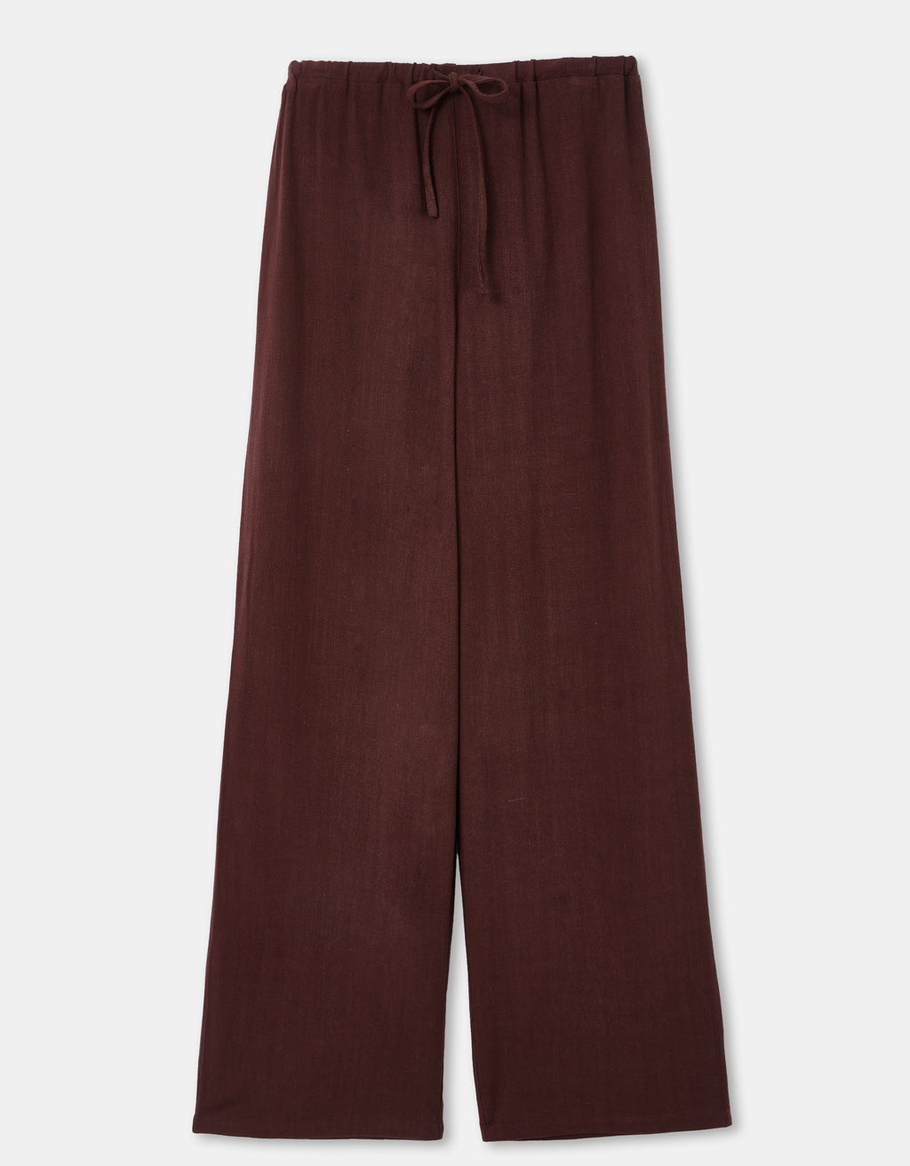 Pantalon large et droit avec taille élastiquée