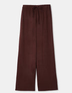 Pantalon large et droit avec taille élastiquée