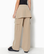 2 en 1 : pantalon cargo + jupette amovible