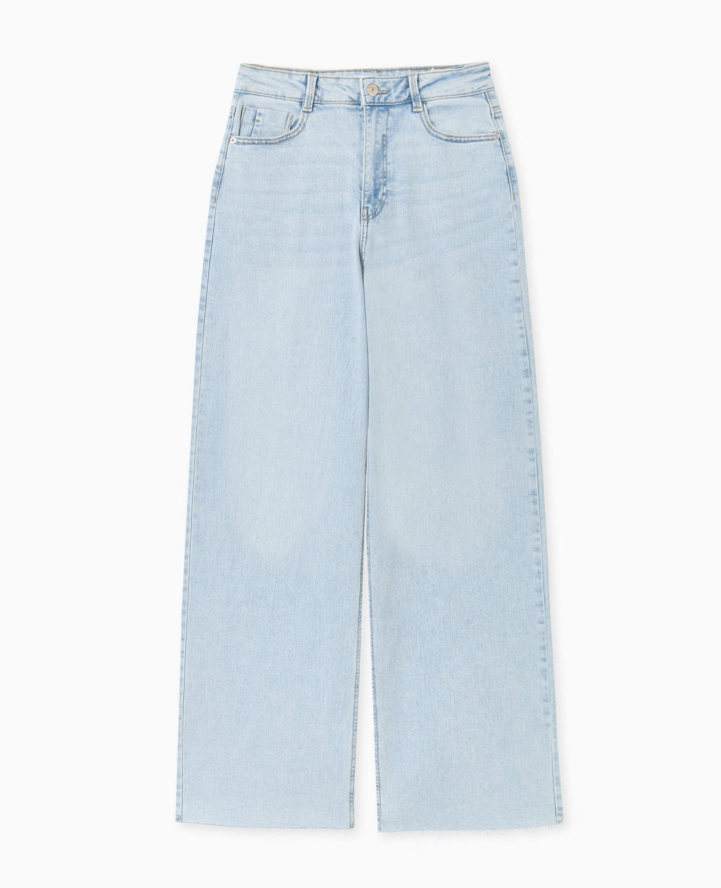 J71-1 / Jean wide taille haute avec bas coupés