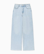 J71-1 / Jean wide taille haute avec bas coupés
