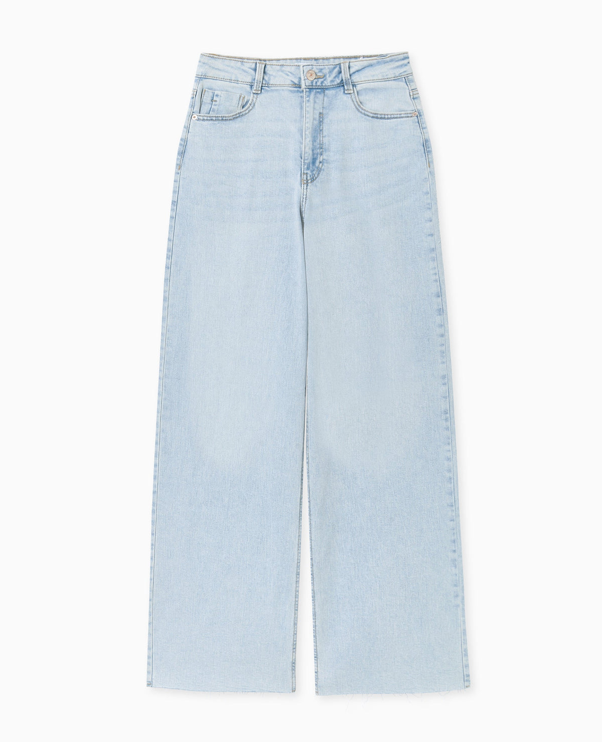 J71-1 / Jean wide taille haute avec bas coupés