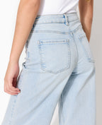 J71-1 / Jean wide taille haute avec bas coupés
