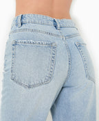 Jean mom taille haute