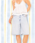 Bermuda en jean loose taille regular