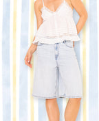 Bermuda en jean loose taille regular
