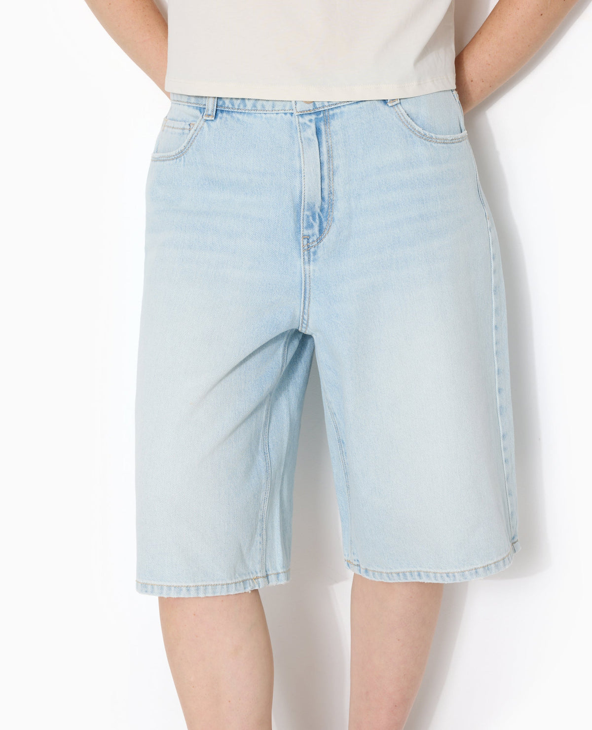 Bermuda en jean loose taille regular