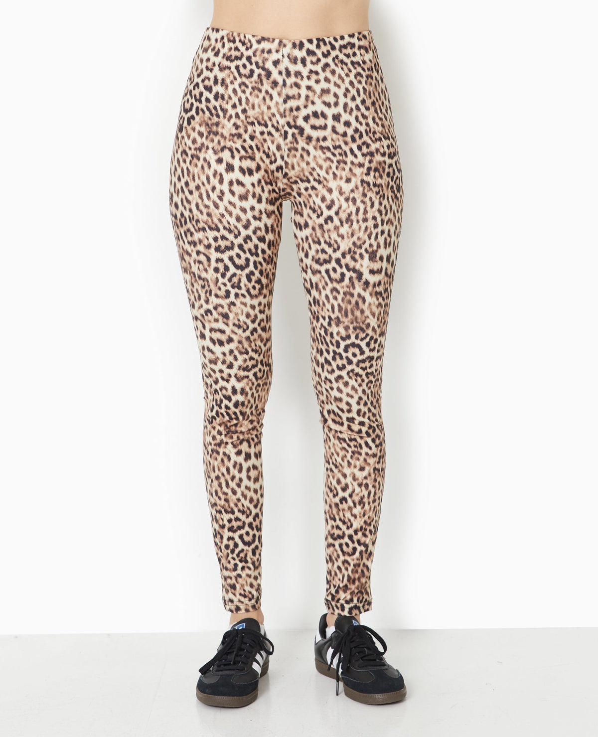 Legging en maille extensible motif léopard