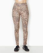 Legging en maille extensible motif léopard