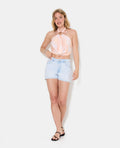 Short en jean taille haute