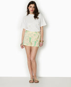 Short en voile de coton motif coquillages