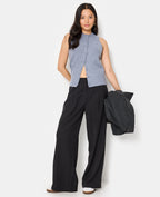 Pantalon large et droit avec pinces