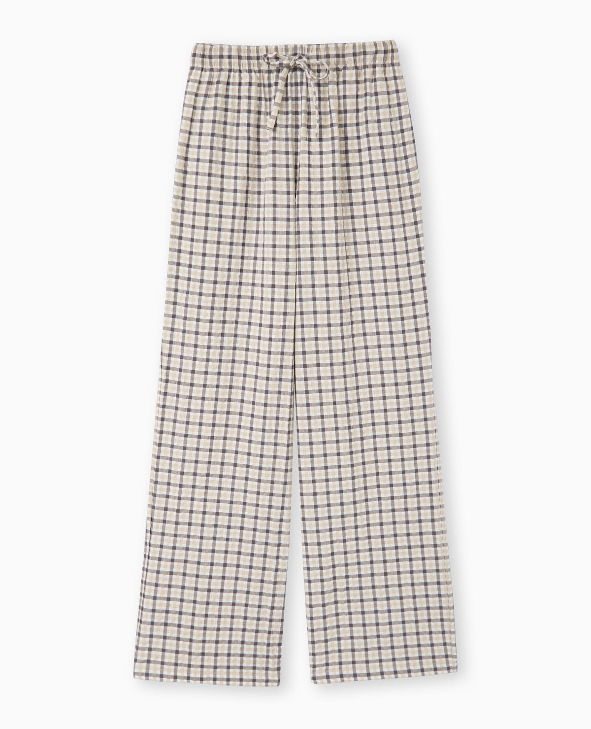 Pantalon droit à carreaux