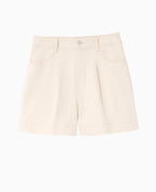 Short taille haute avec pinces
