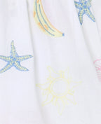 Short en voile de coton brodé