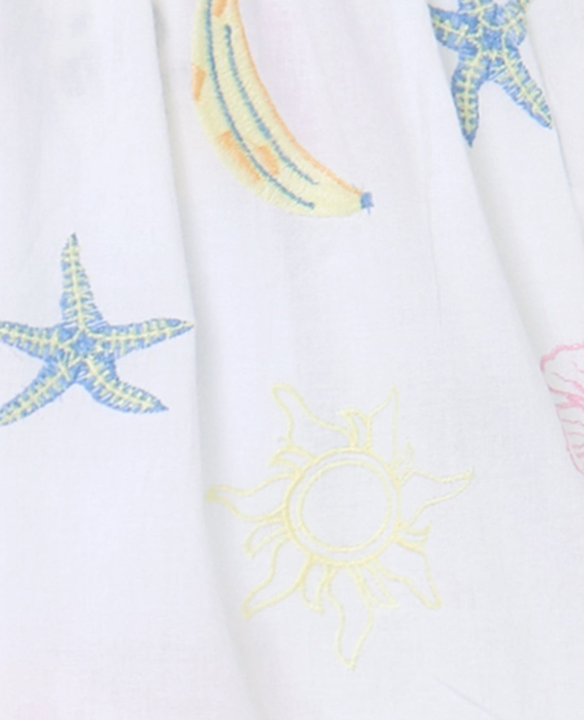 Short en voile de coton brodé