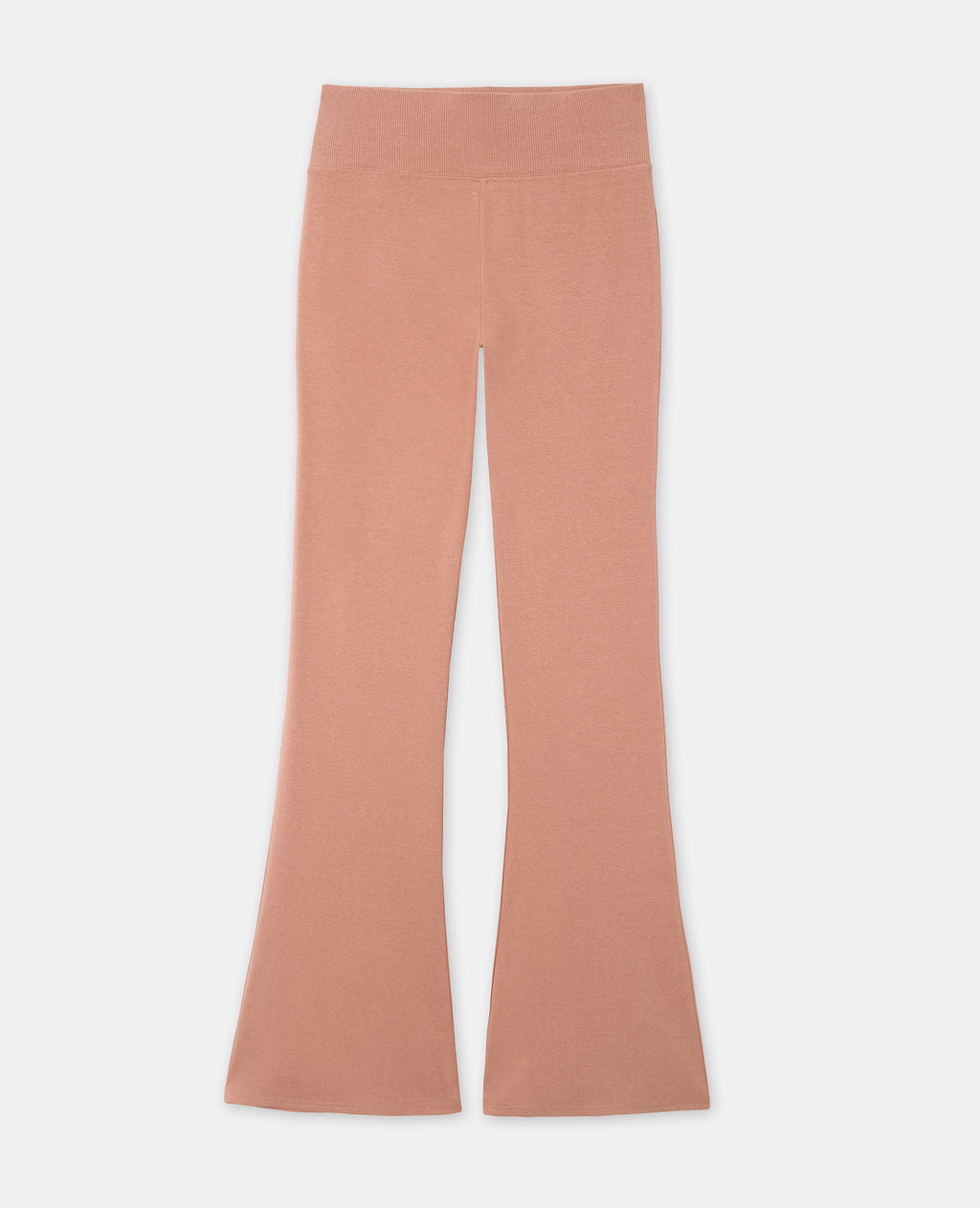 Pantalon flare en maille avec taille élastiquée