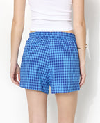 Short taille élastiquée motif vichy
