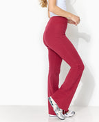 Pantalon flare en maille extensible