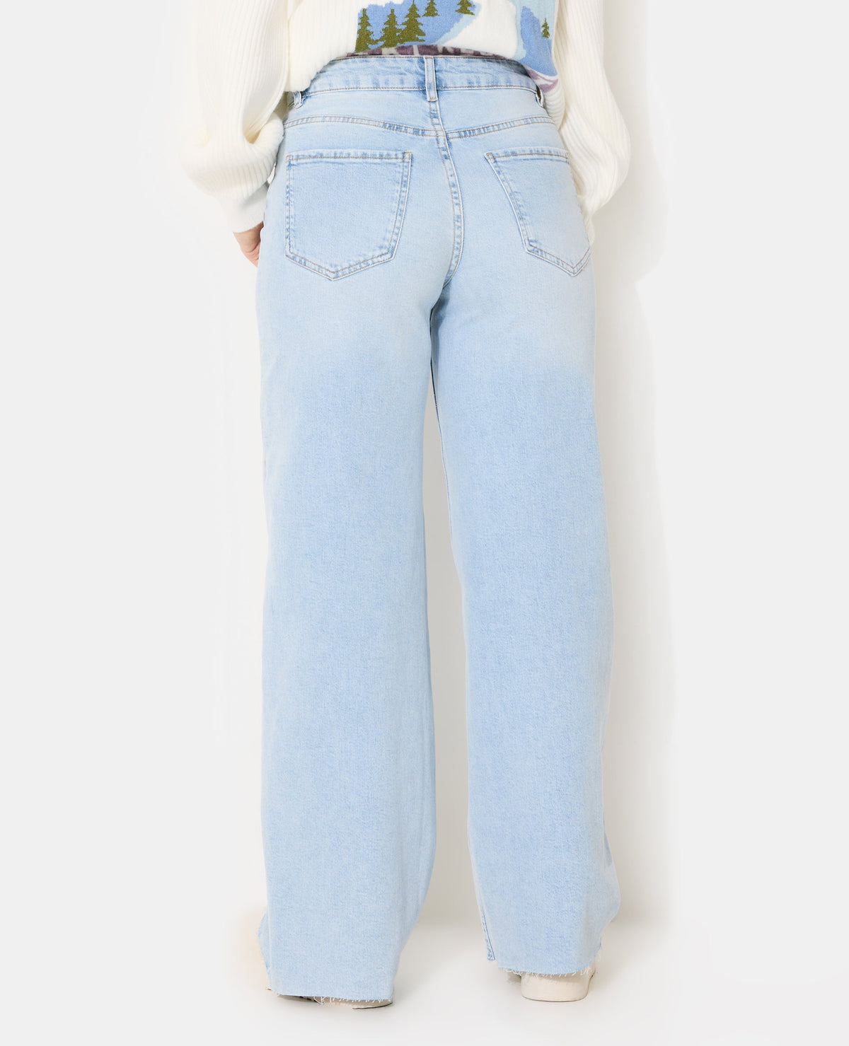 J71-1 / Jean wide taille haute bas coupés