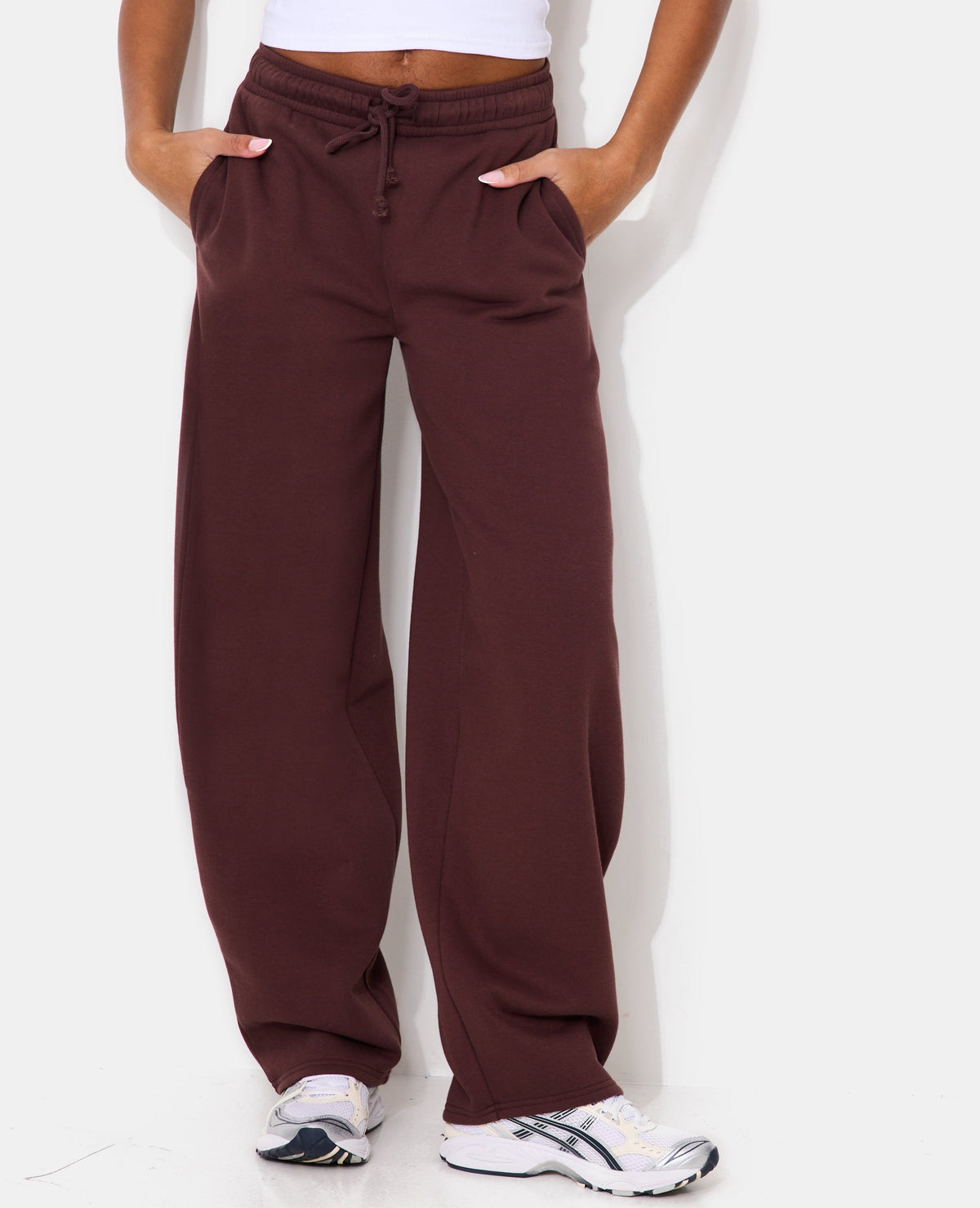 Pantalon de jogging en molleton forme barrel