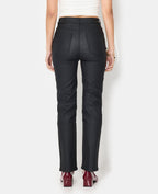 Jean slim enduit effet cuir
