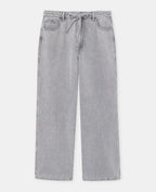 Jean baggy taille basse avec ceinture à nouer