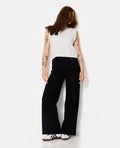 Jean wide taille haute avec poches devant