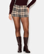 Mini-short city motif carreaux