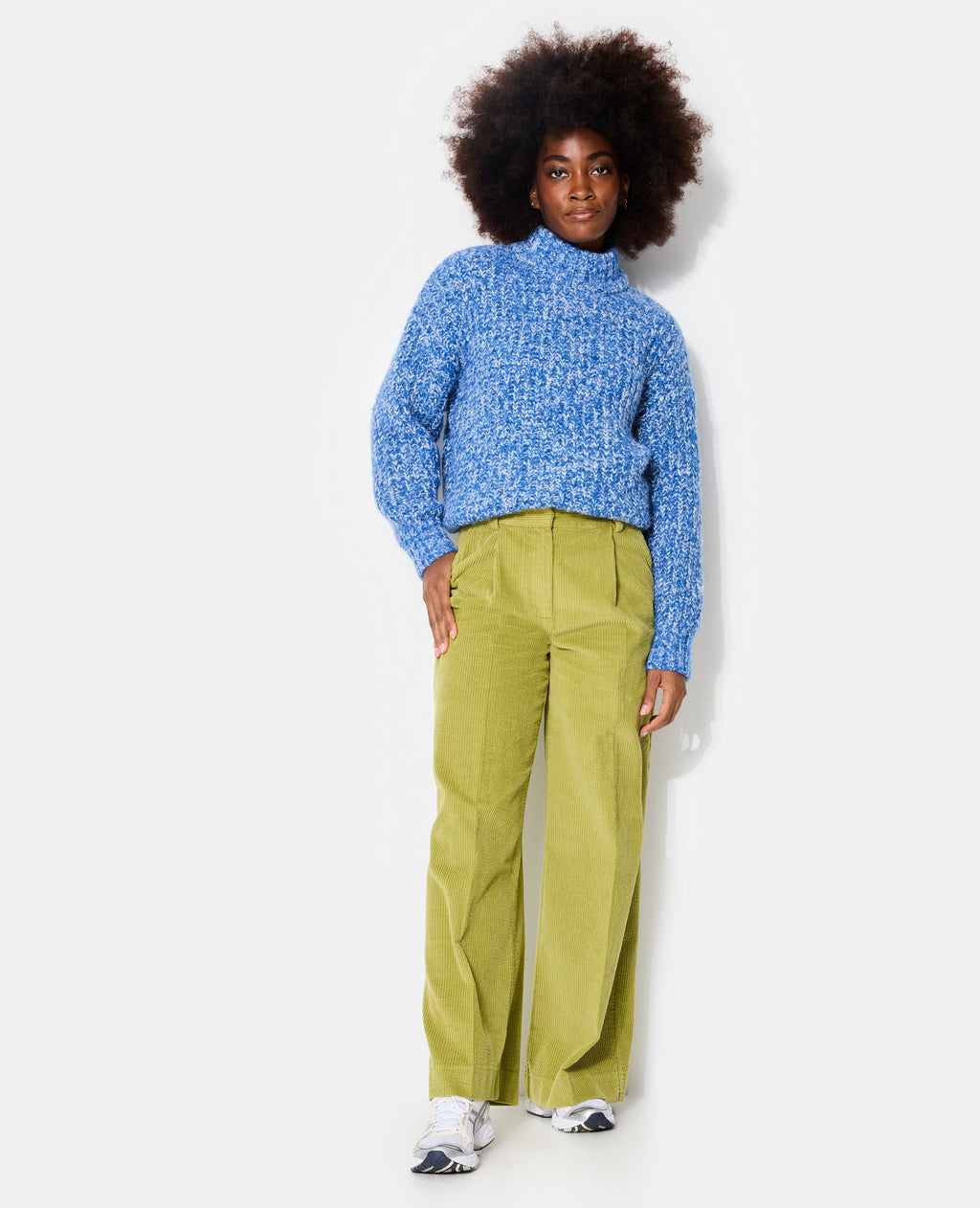 Pantalon large en velours grosse côte