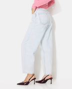 Jean barrel taille haute