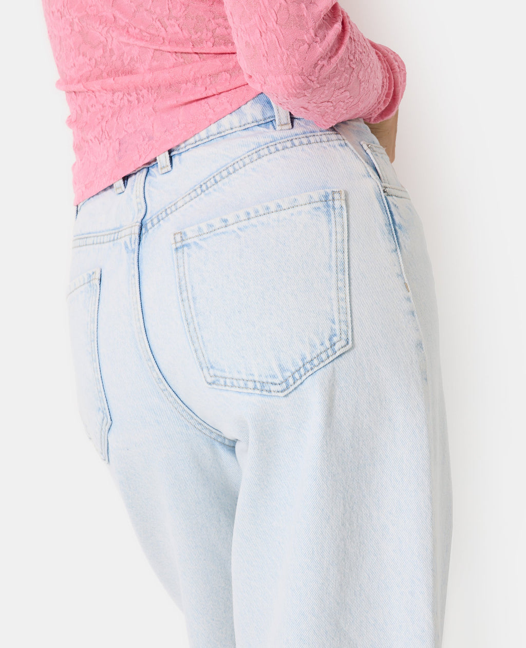 Jean barrel taille haute