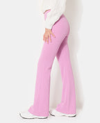 Pantalon flare en maille avec fils lurex