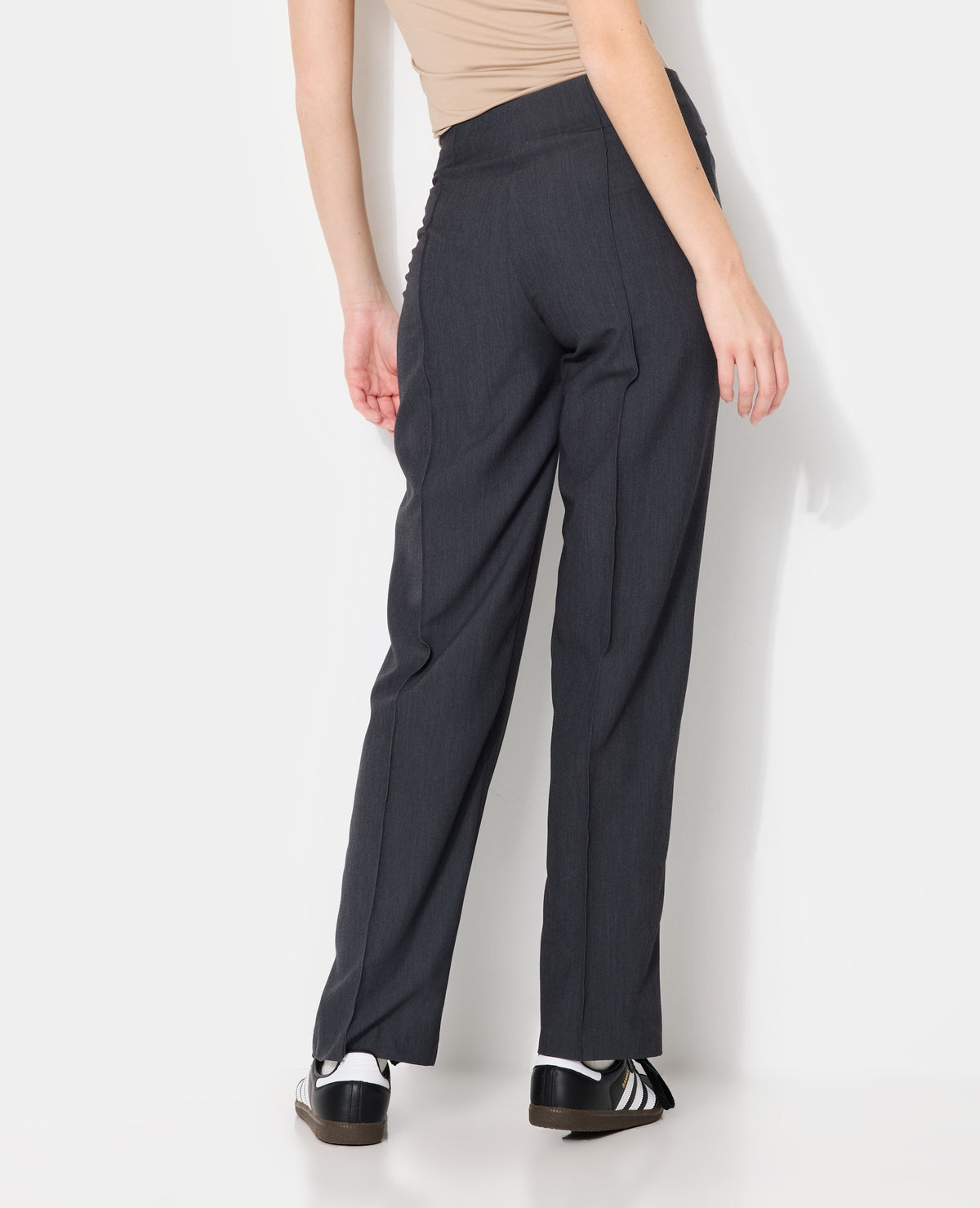 Pantalon city avec ceinture à nouer
