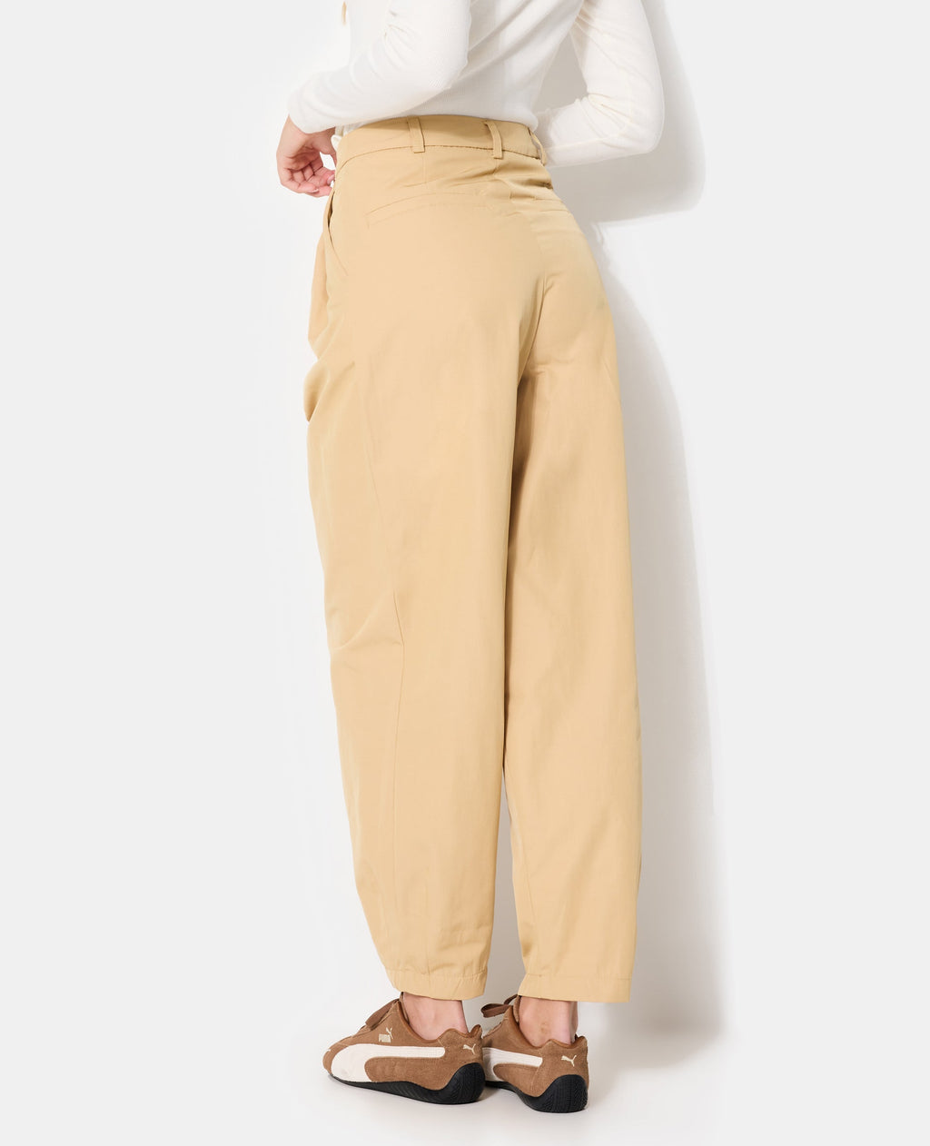 Pantalon barrel avec pinces
