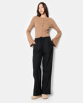Pantalon droit avec ceinture élastiquée