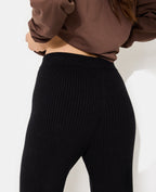 Pantalon en maille côtelée épaisse