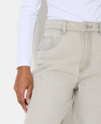 Jean barrel taille haute
