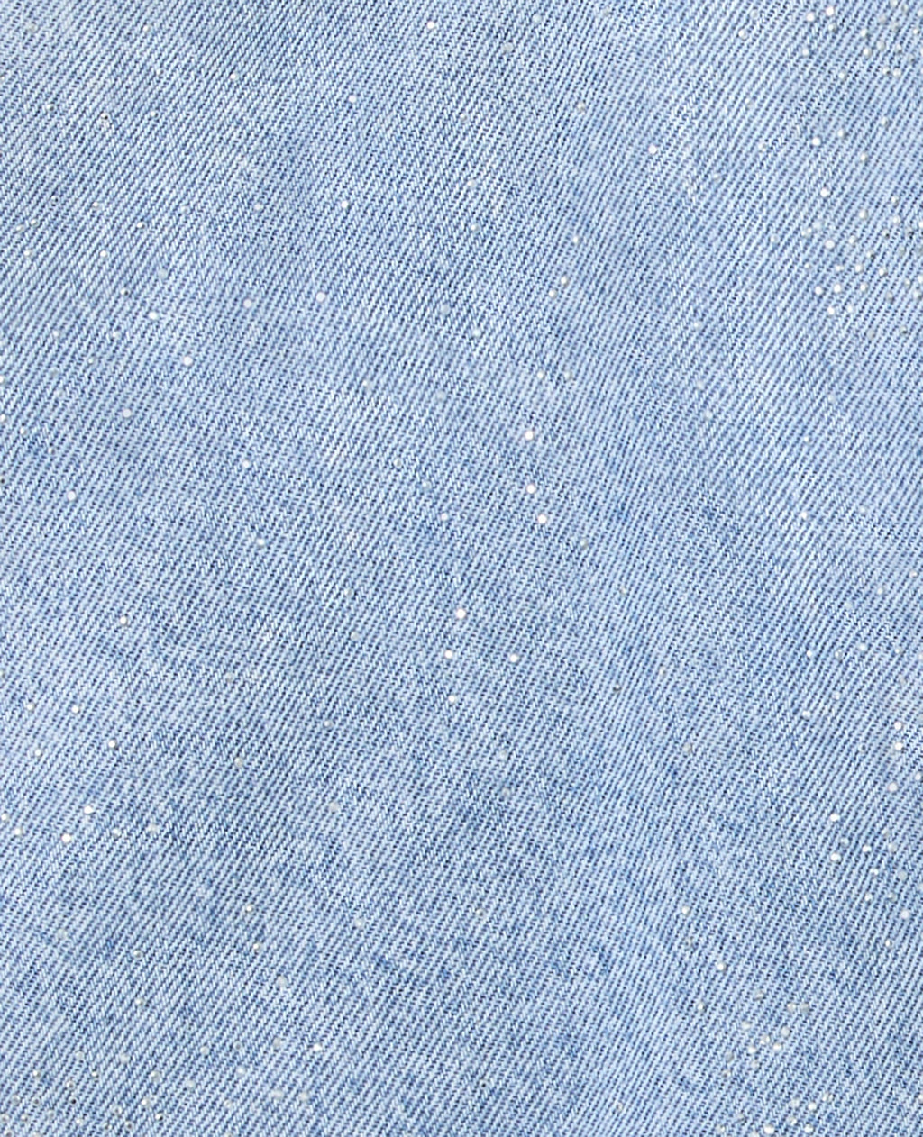 Short en jean taille haute avec mini strass