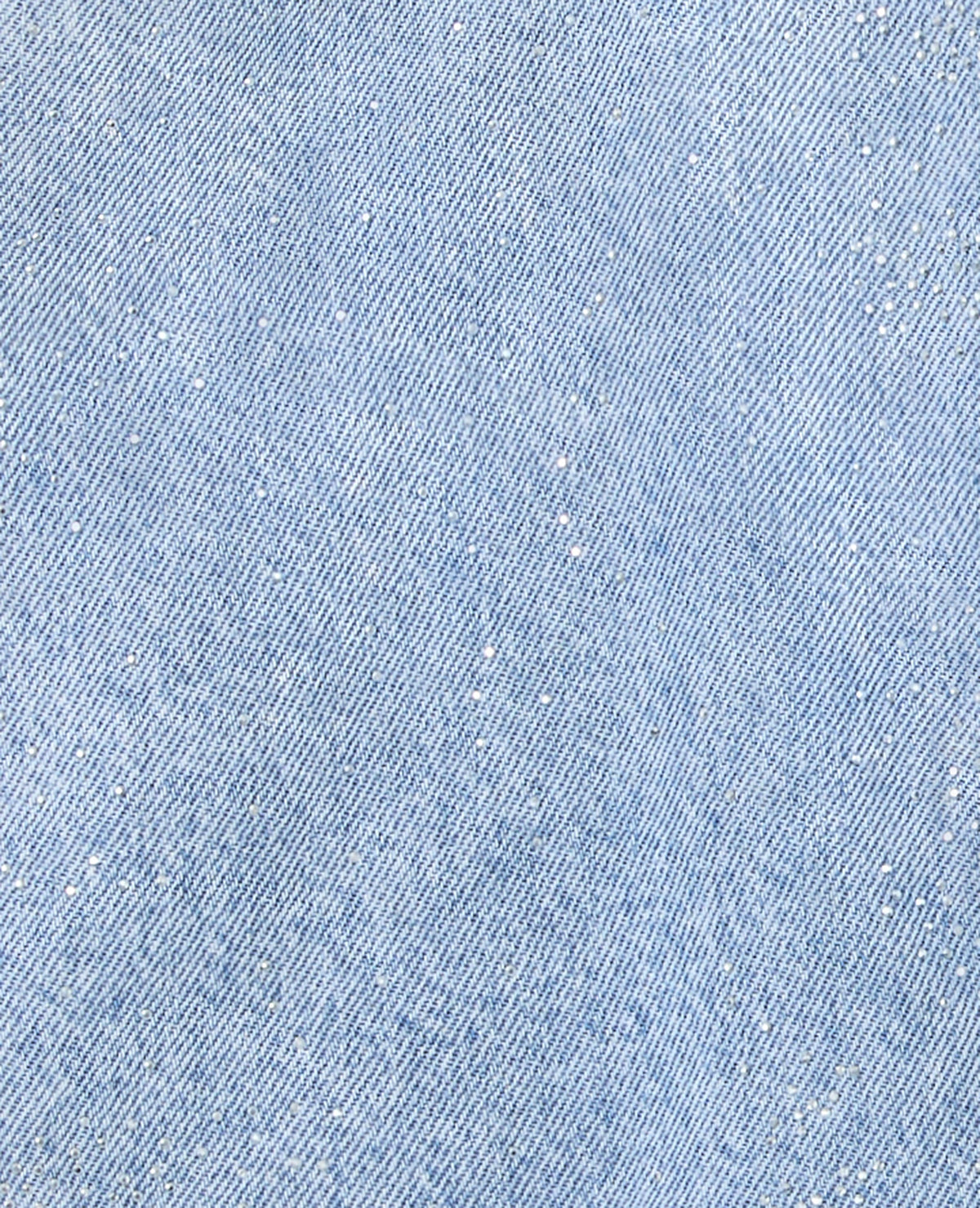Short en jean taille haute avec mini strass