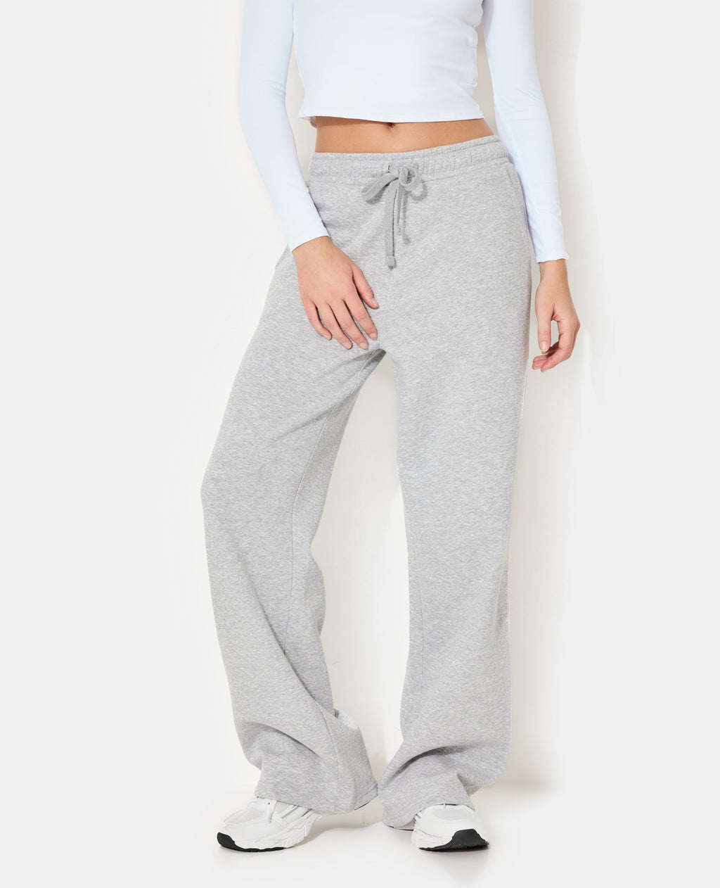 Pantalon de jogging bas droits en molleton