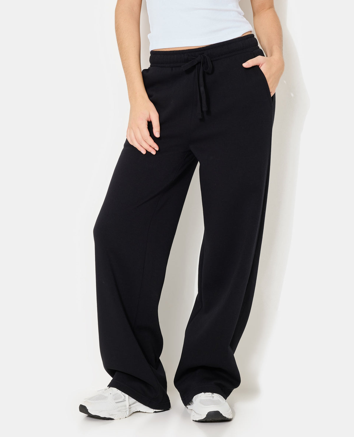 Pantalon de jogging bas droits en molleton