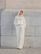 Pantalon de jogging en molleton bas droits