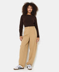 Pantalon barrel city avec pinces