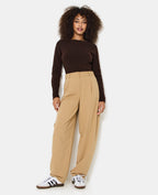 Pantalon barrel city avec pinces