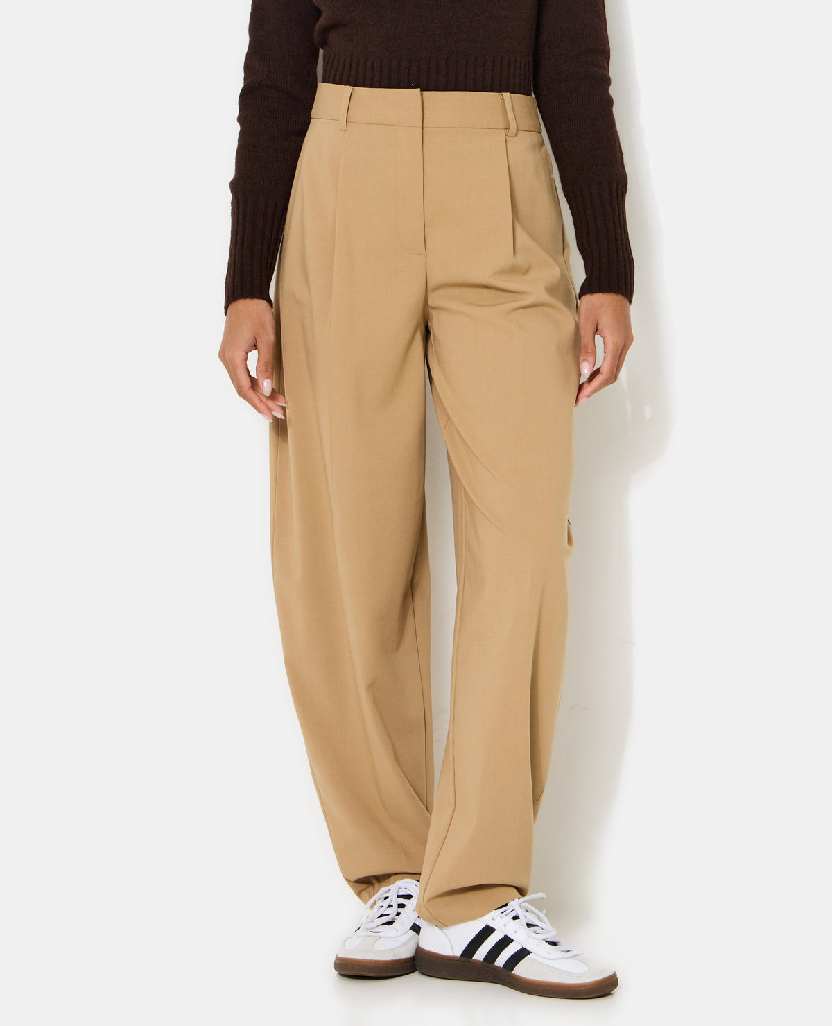 Pantalon barrel city avec pinces