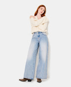 Jean extra wide taille haute